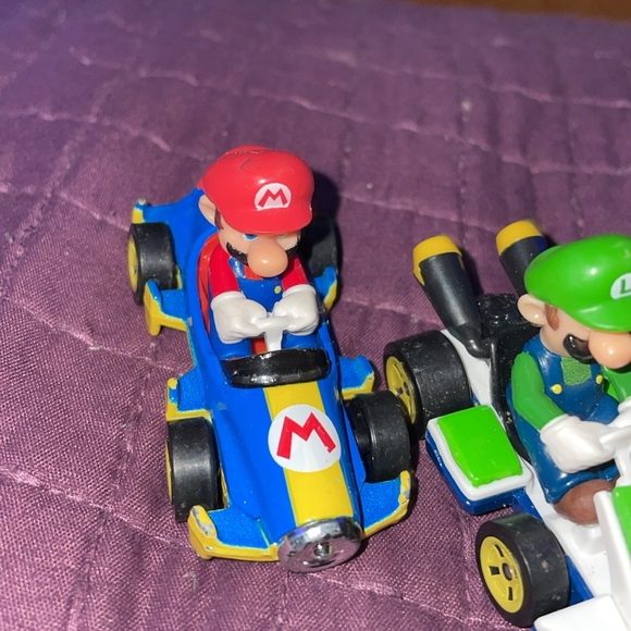 All3 Mario Luigi Princess Peach HOT WHEELS metal Mario kart 2018 Nintendo Matell - Picture 3 of 10